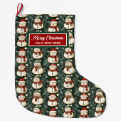 Gepersonaliseerde kerstkous Waterverf Grote Kerstsok (Voorkant)