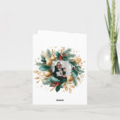 Gepersonaliseerde Kerstkrans Fotokaart Notitiekaartje (Achterkant)