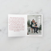 Gepersonaliseerde Kerstkrans Fotokaart Notitiekaartje (Binnen)