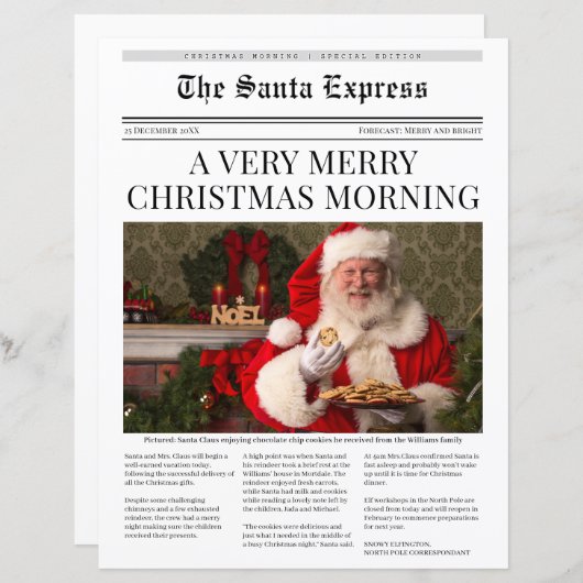 Gepersonaliseerde kerstkrant (Voorkant / Achterkant)