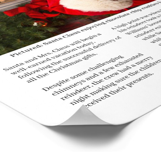 Gepersonaliseerde kerstkrant poster (Hoek)