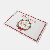 Gepersonaliseerde kerstkreet deurmat (Schuin)