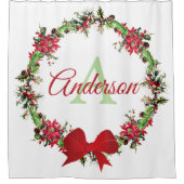 Gepersonaliseerde kerstkreet douchegordijn (Voorkant)