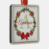 Gepersonaliseerde kerstkreet metalen ornament (Rechts)