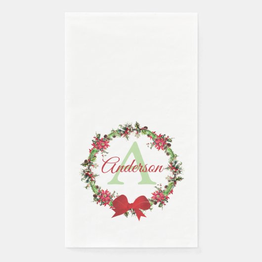 Gepersonaliseerde kerstkreet servet (Voorkant)