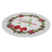 Gepersonaliseerde kerstkreet snijplank (Hoek)