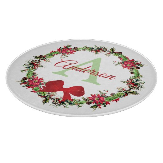 Gepersonaliseerde kerstkreet snijplank (Hoek)