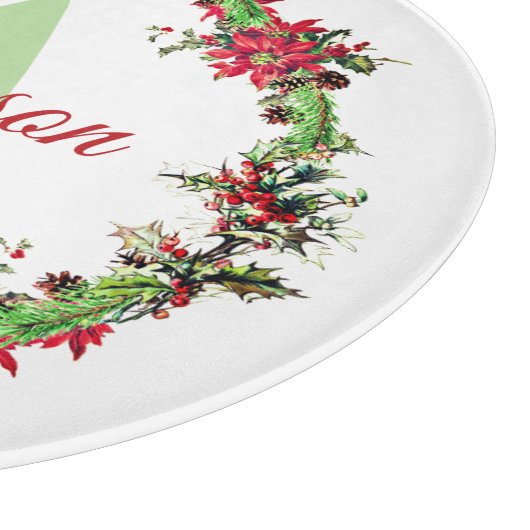 Gepersonaliseerde kerstkreet snijplank (Hoek)