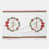 Gepersonaliseerde kerstkreet theedoek (Horizontaal)