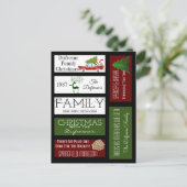 Gepersonaliseerde kerstlabels voor Scrapbook Briefkaart (Staand voorkant)