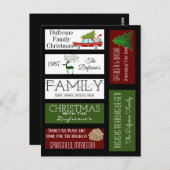 Gepersonaliseerde kerstlabels voor Scrapbook Briefkaart (Voorkant / Achterkant)