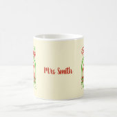 Gepersonaliseerde kerstleraar kerst koffiemok (Center)