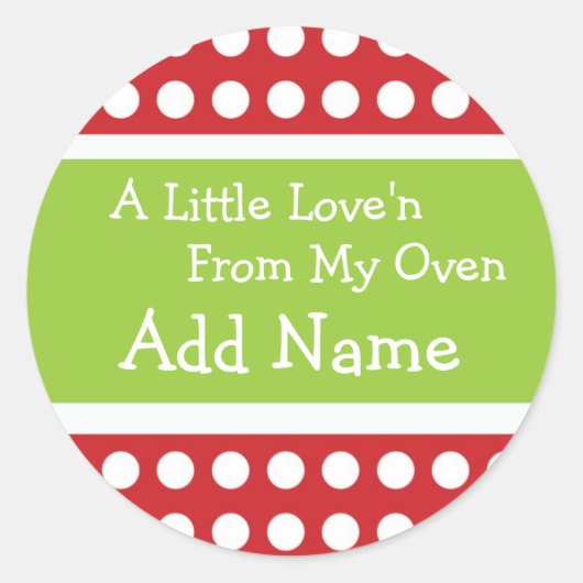 Gepersonaliseerde kerstliefde in de sticker (Voorkant)