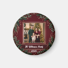 Gepersonaliseerde Kerstmagneet met Familie Foto Magneet