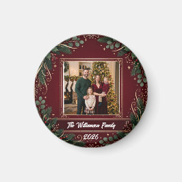 Gepersonaliseerde Kerstmagneet met Familie Foto Magneet