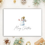 Gepersonaliseerde Kerstmakelaar Waterverf Snowman Feestdagen Kaart<br><div class="desc">Mijn gepersonaliseerde Christmas Realtor Waterverf Snowman Holiday Kaart is de perfecte manier om in contact te blijven dit vakantieseizoen.</div>