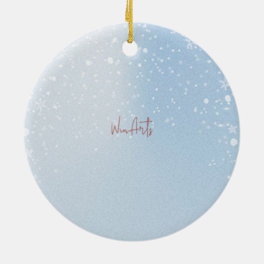 Gepersonaliseerde kerstmam Pap Girl Familie Keramisch Ornament (Achterkant)