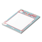 Gepersonaliseerde Kerstman en rendieren Notitieblok (Linkerzijde)