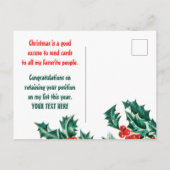 Gepersonaliseerde Kerstman face-in-hole Briefkaart (Achterkant)