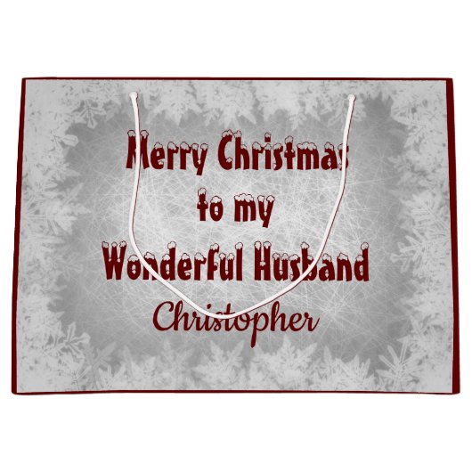 Gepersonaliseerde kerstman groot cadeauzakje (Voorkant)