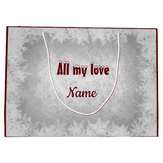 Gepersonaliseerde kerstman groot cadeauzakje (Achterkant)