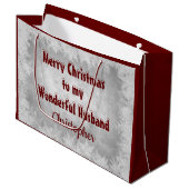 Gepersonaliseerde kerstman groot cadeauzakje (Voorkant Gekanteld)