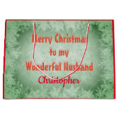 Gepersonaliseerde kerstman groot cadeauzakje (Voorkant)