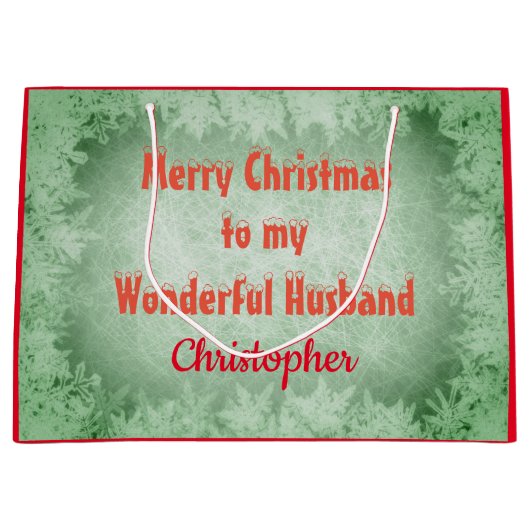 Gepersonaliseerde kerstman groot cadeauzakje (Voorkant)