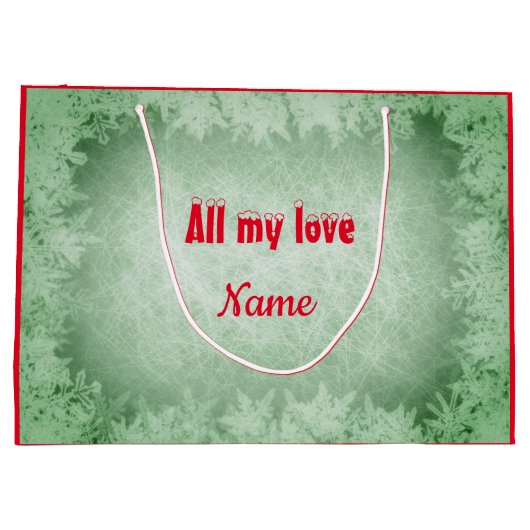 Gepersonaliseerde kerstman groot cadeauzakje (Achterkant)