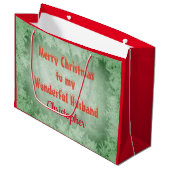 Gepersonaliseerde kerstman groot cadeauzakje (Voorkant Gekanteld)