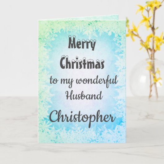 Gepersonaliseerde kerstman kaart (Gele Bloem)