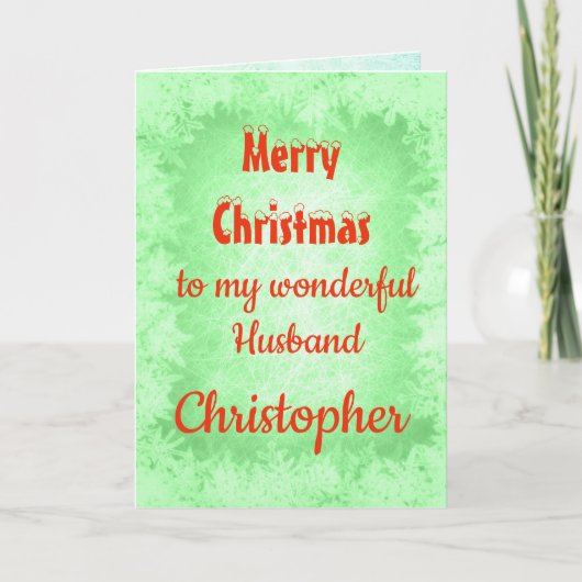 Gepersonaliseerde kerstman kaart (Voorkant)