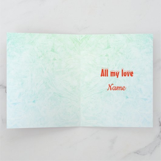 Gepersonaliseerde kerstman kaart (Binnen)