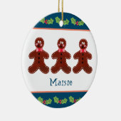 Gepersonaliseerde kerstman keramisch ornament (Rechts)
