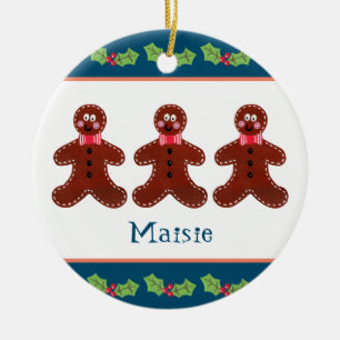 Gepersonaliseerde kerstman keramisch ornament