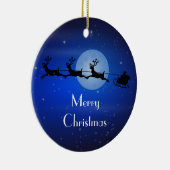 Gepersonaliseerde kerstman keramisch ornament (Rechts)