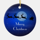 Gepersonaliseerde kerstman keramisch ornament (Voorkant)