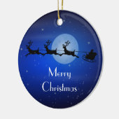 Gepersonaliseerde kerstman keramisch ornament (Links)