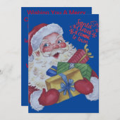 Gepersonaliseerde Kerstman Kerst Kaart, Feestdagenkaart (Voorkant / Achterkant)