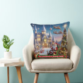 Gepersonaliseerde KERSTMAN KERSTMIS KLEURRIJK Kussen (Stoel)