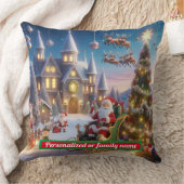 Gepersonaliseerde KERSTMAN KERSTMIS KLEURRIJK Kussen (Deken)