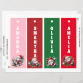 Gepersonaliseerde Kerstman Kinder Bladwijzer (Voorkant / Achterkant)