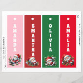 Gepersonaliseerde Kerstman Kinder Bladwijzer (Voorkant)