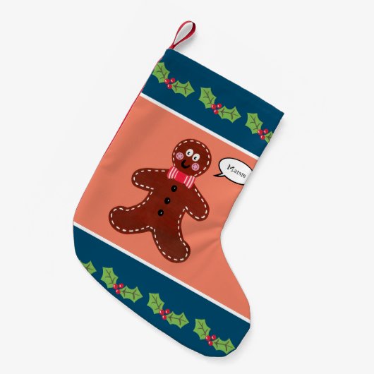 Gepersonaliseerde kerstman kleine kerstsok (Voorkant (Hangend))