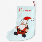 Gepersonaliseerde Kerstman Kousen met Naam Kleine Kerstsok (Achterkant)