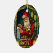 Gepersonaliseerde Kerstman met Jester Kerst Orname Keramisch Ornament (Rechts)