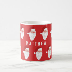 Gepersonaliseerde Kerstman Mok Gift - Rood