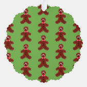 Gepersonaliseerde kerstman ornament kaart (Achterkant)