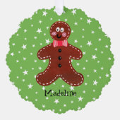 Gepersonaliseerde kerstman ornament kaart (Voorkant)