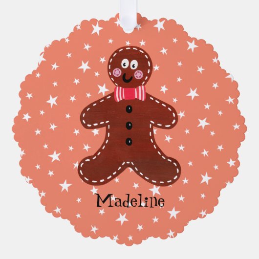 Gepersonaliseerde kerstman ornament kaart (Voorkant)